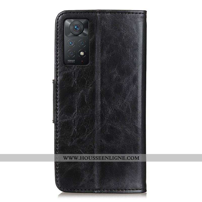 Housse Xiaomi Redmi Note 11 Pro / Note 11 Pro 5G Cuir Fendu Fermoir Réversible