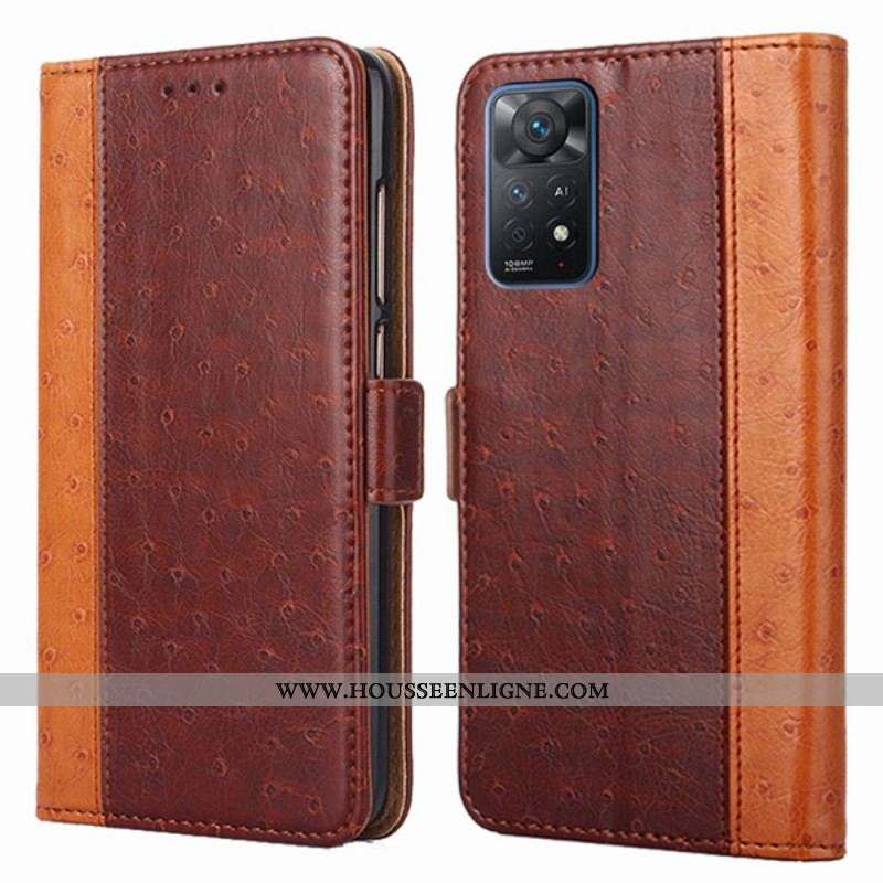 Housse Xiaomi Redmi Note 11 Pro / Note 11 Pro 5G Texture Peau d'Autruche