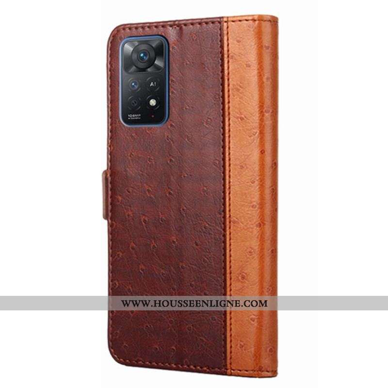 Housse Xiaomi Redmi Note 11 Pro / Note 11 Pro 5G Texture Peau d'Autruche