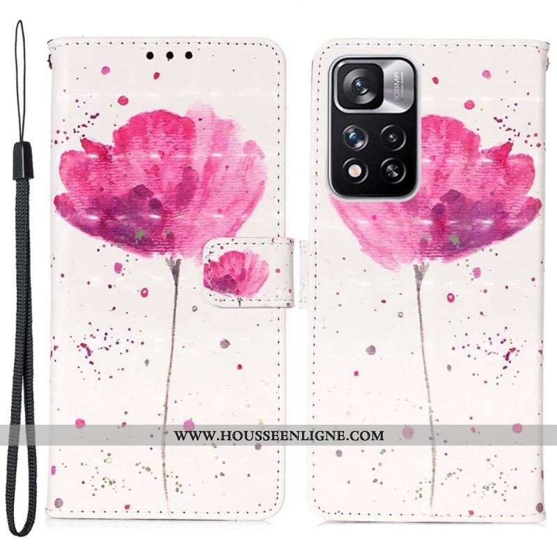 Housse Xiaomi Redmi Note 11 Pro Plus 5G Coquelicot Aquarelle