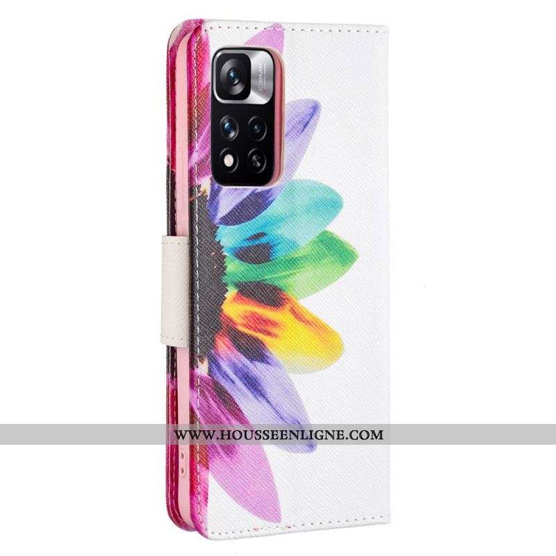 Housse Xiaomi Redmi Note 11 Pro Plus 5G Fleur Aquarelle