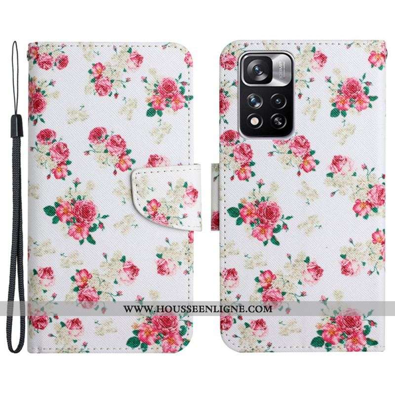 Housse Xiaomi Redmi Note 11 Pro Plus 5G Fleurs Liberty Royal