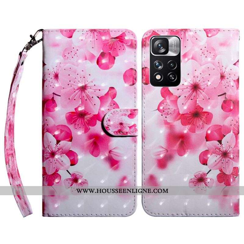 Housse Xiaomi Redmi Note 11 Pro Plus 5G Fleurs Roses