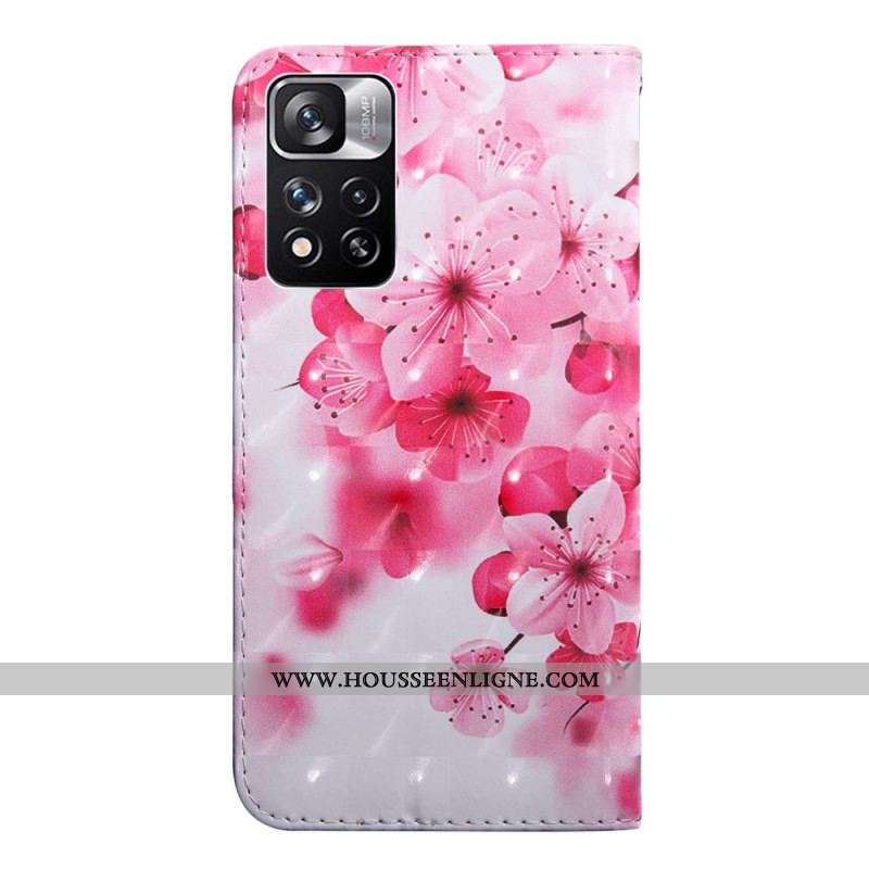 Housse Xiaomi Redmi Note 11 Pro Plus 5G Fleurs Roses