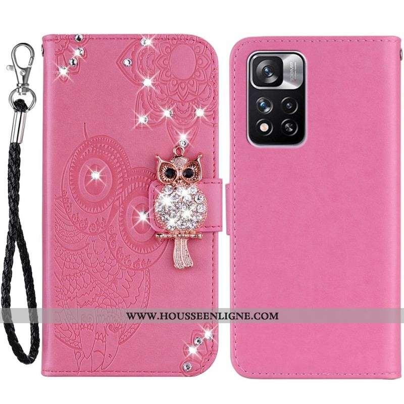 Housse Xiaomi Redmi Note 11 Pro Plus 5G Hibou Mandala et Breloque