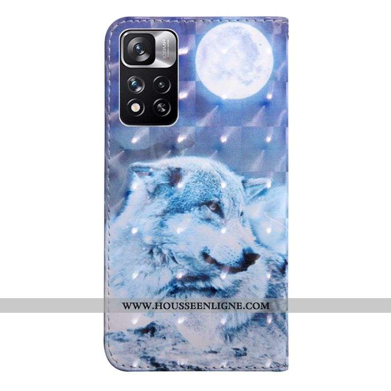 Housse Xiaomi Redmi Note 11 Pro Plus 5G Loup Aquarelle