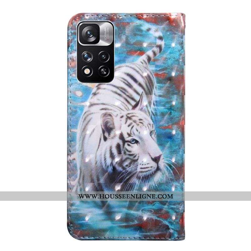 Housse Xiaomi Redmi Note 11 Pro Plus 5G Tigre dans l'Eau