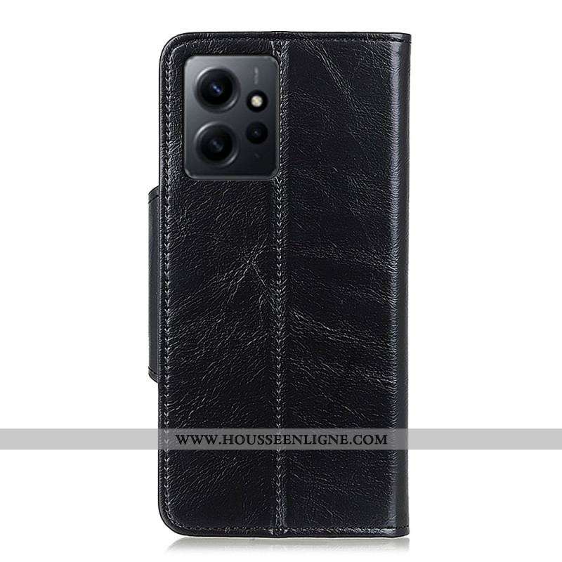 Housse Xiaomi Redmi Note 12 4G Simili Cuir Verni Bouton KHAZNEH