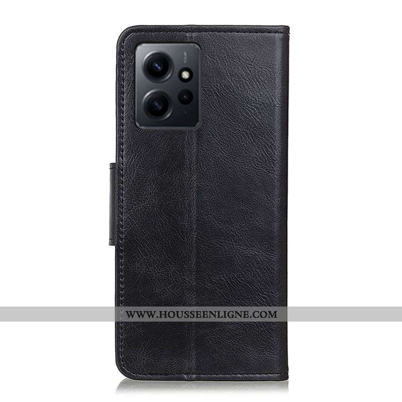 Housse Xiaomi Redmi Note 12 4G Style Cuir Fermoir Réversible