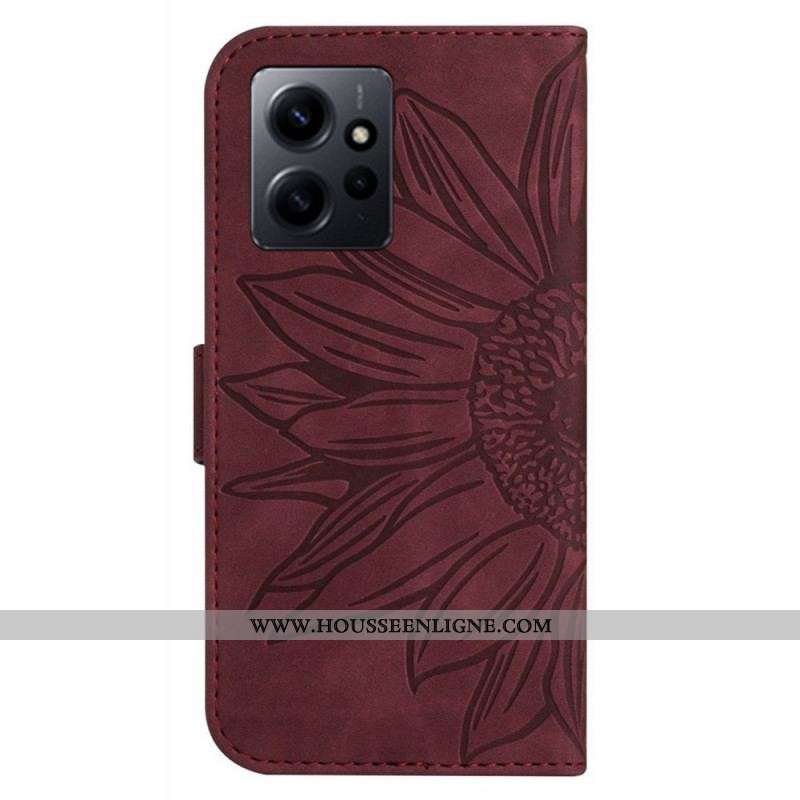 Housse Xiaomi Redmi Note 12 4G Tournesol à Lanière