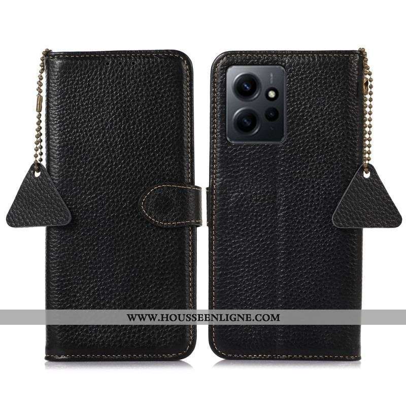 Housse Xiaomi Redmi Note 12 4G Véritable Cuir RFID