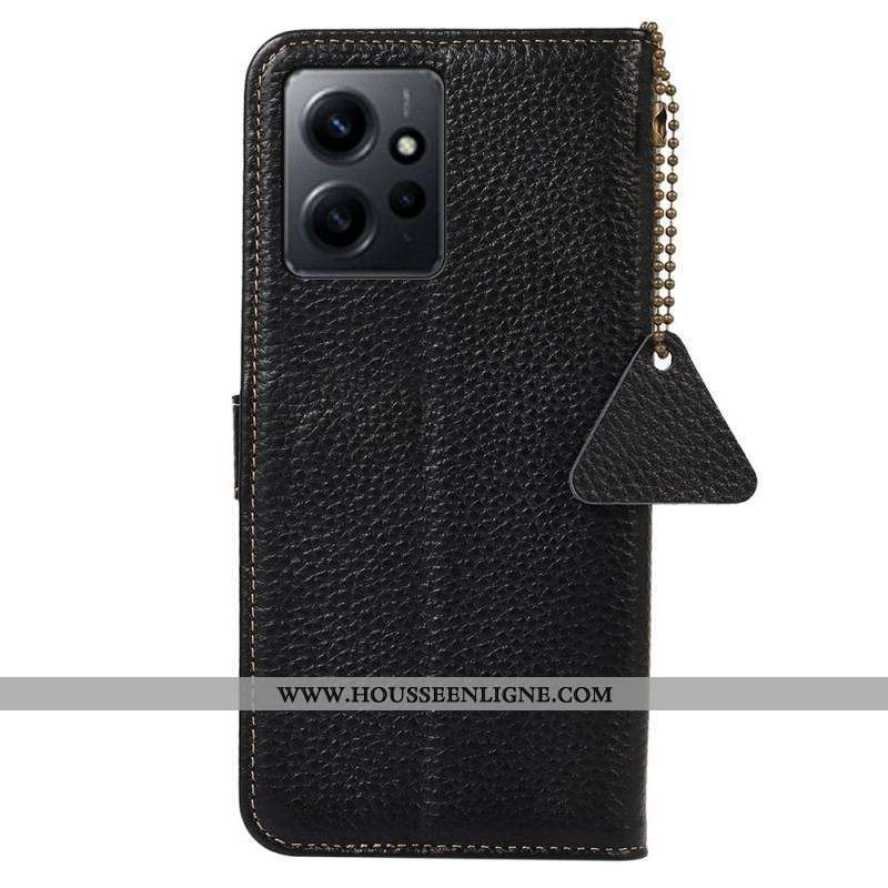 Housse Xiaomi Redmi Note 12 4G Véritable Cuir RFID