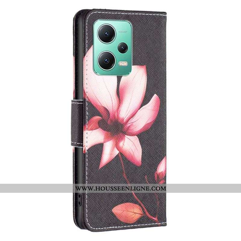 Housse Xiaomi Redmi Note 12/Poco X5 5G Fleur Rose