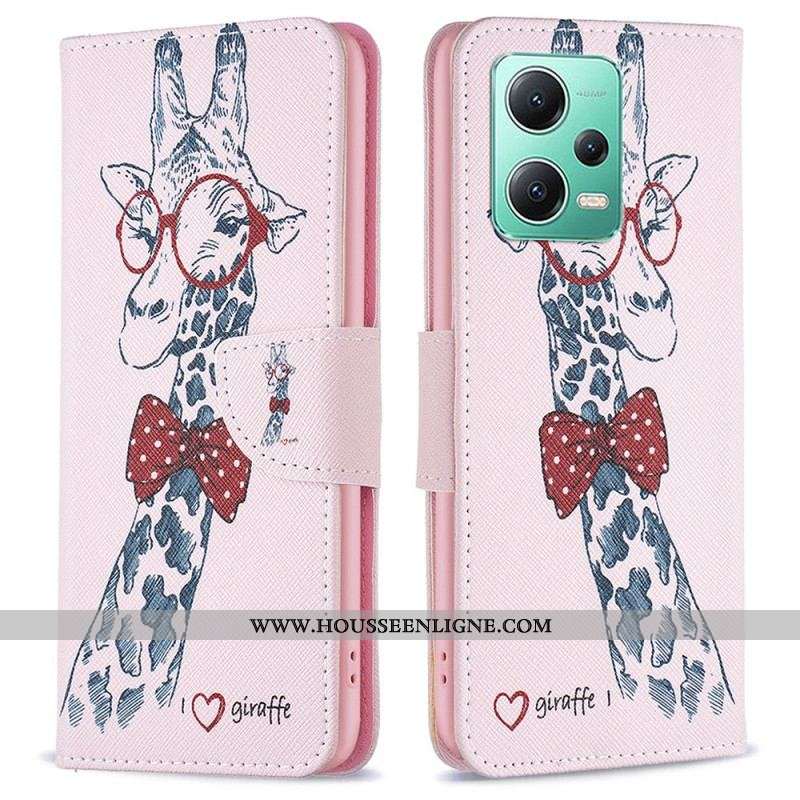 Housse Xiaomi Redmi Note 12/Poco X5 5G Girafe Intello