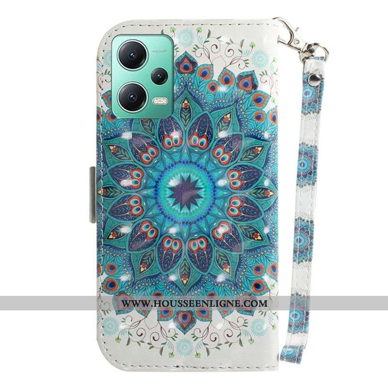 Housse Xiaomi Redmi Note 12/Poco X5 5G Mandala à Lanière