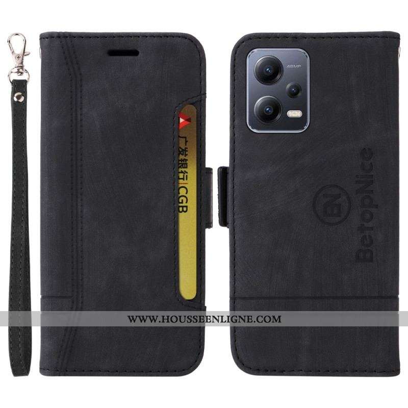 Housse Xiaomi Redmi Note 12/Poco X5 5G Porte-Carte Frontal BETOPNICE