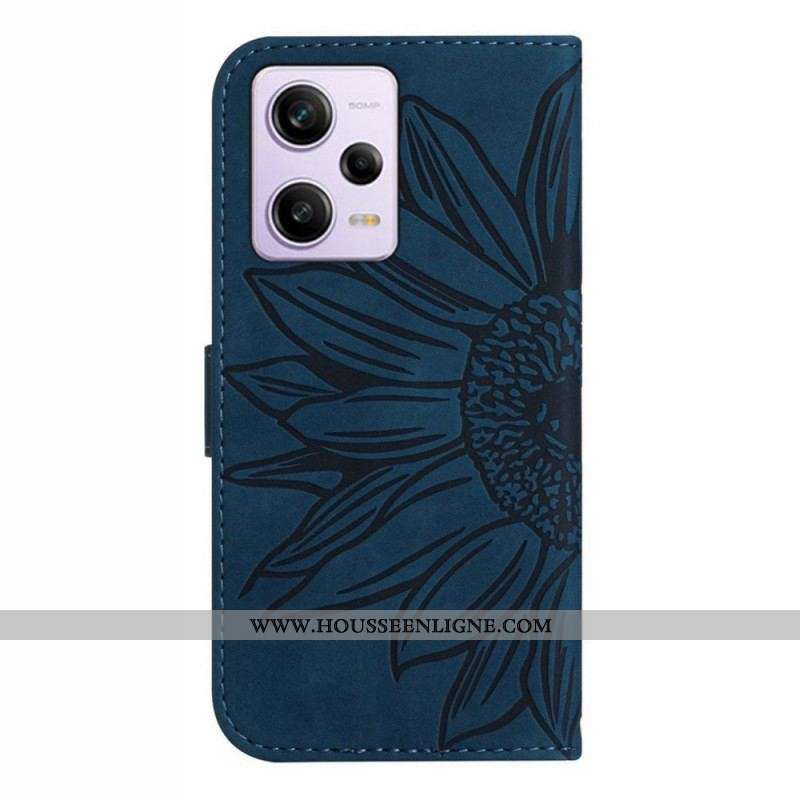 Housse Xiaomi Redmi Note 12 Pro Plus Fleur avec Lanière