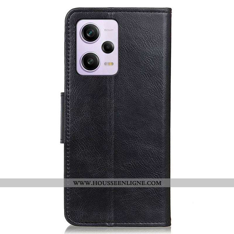 Housse Xiaomi Redmi Note 12 Pro/Poco X5 Pro 5G Style Cuir Fermoir Réversible