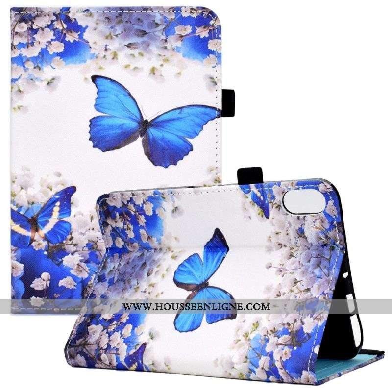 Housse iPad 10.9'' (2022) Papillons Bleus