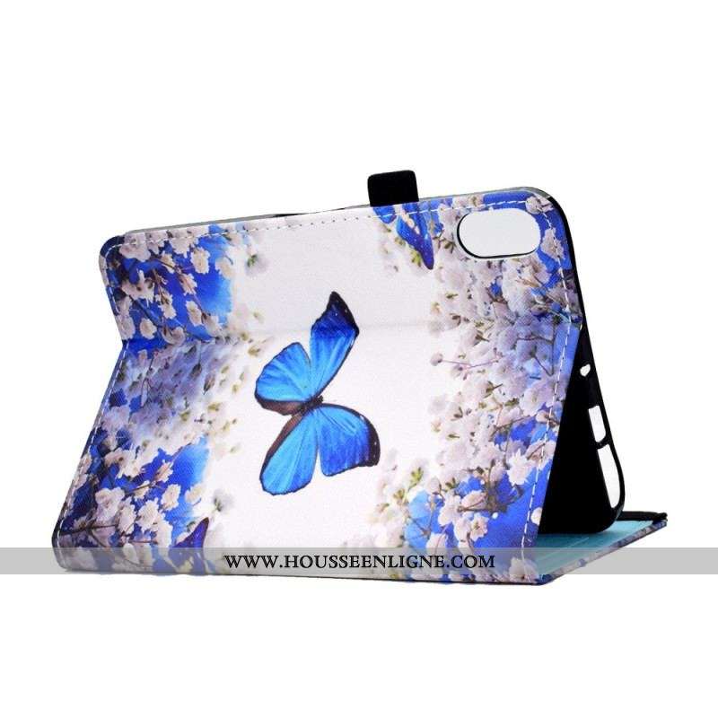 Housse iPad 10.9'' (2022) Papillons Bleus