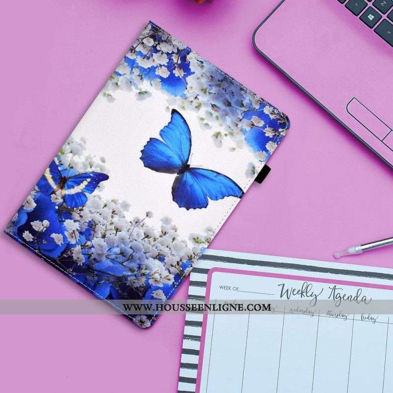 Housse iPad 10.9'' (2022) Papillons Bleus