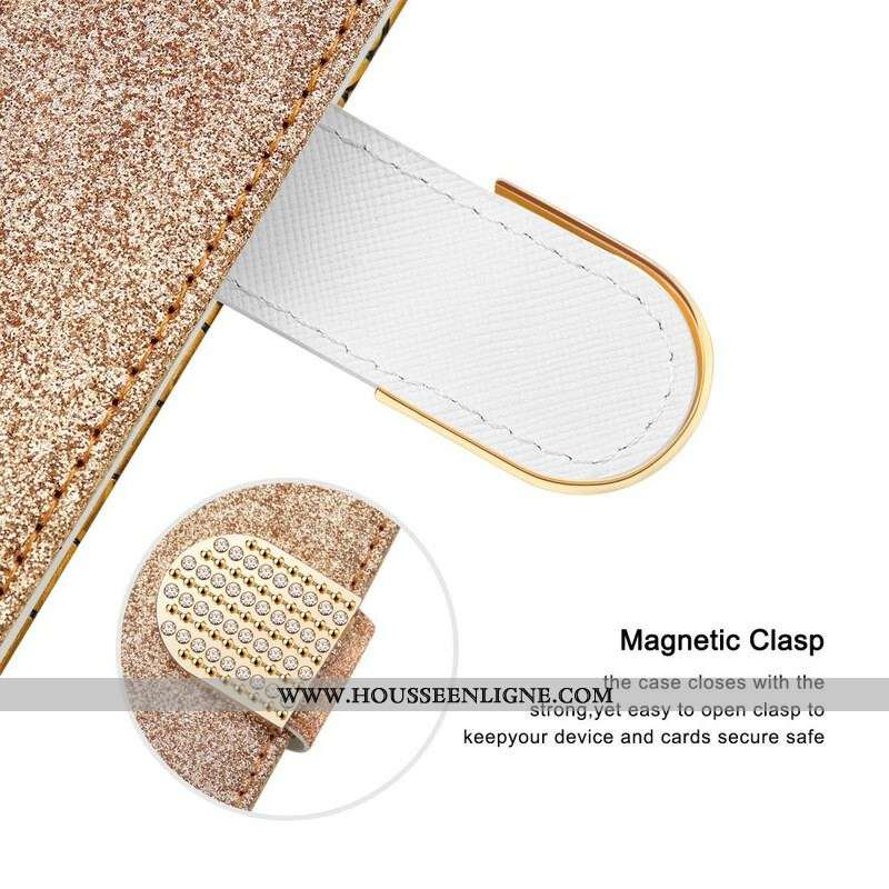 Housse iPhone 13 Mini Croco Diamants