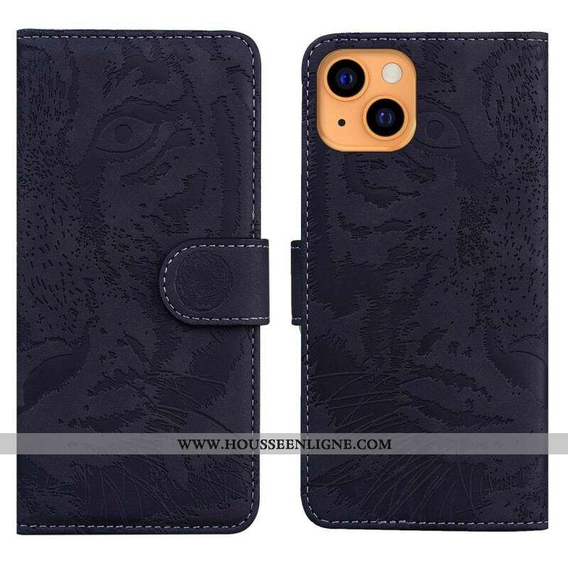 Housse iPhone 13 Mini Empreinte Face de Tigre