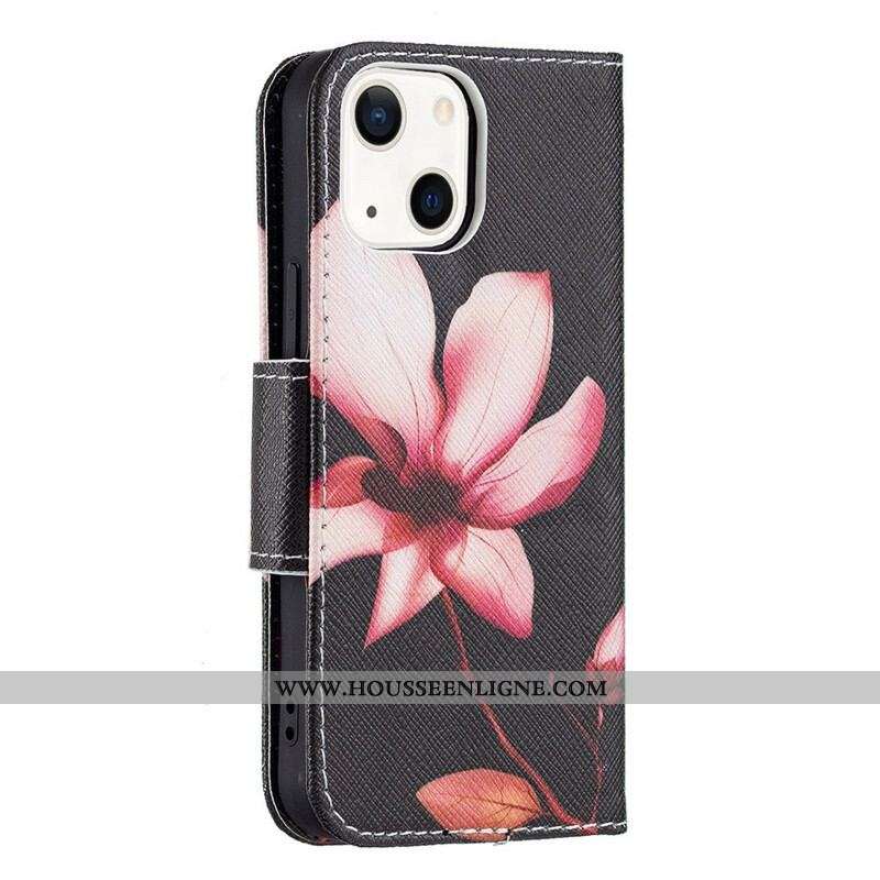 Housse iPhone 13 Mini Fleur Rose