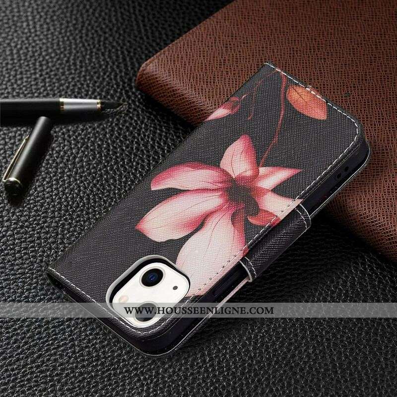 Housse iPhone 13 Mini Fleur Rose