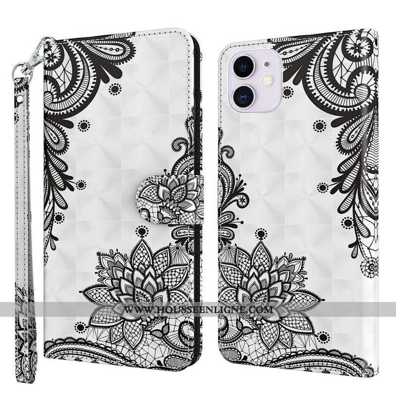 Housse iPhone 13 Mini Fleurs Dentelle