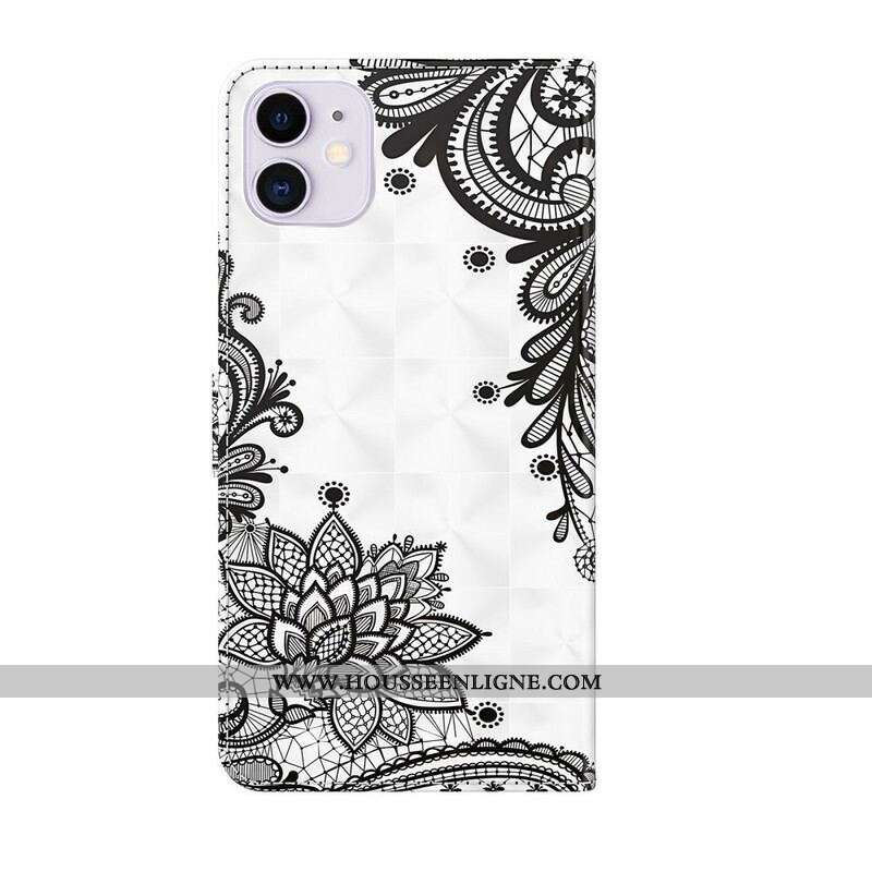 Housse iPhone 13 Mini Fleurs Dentelle