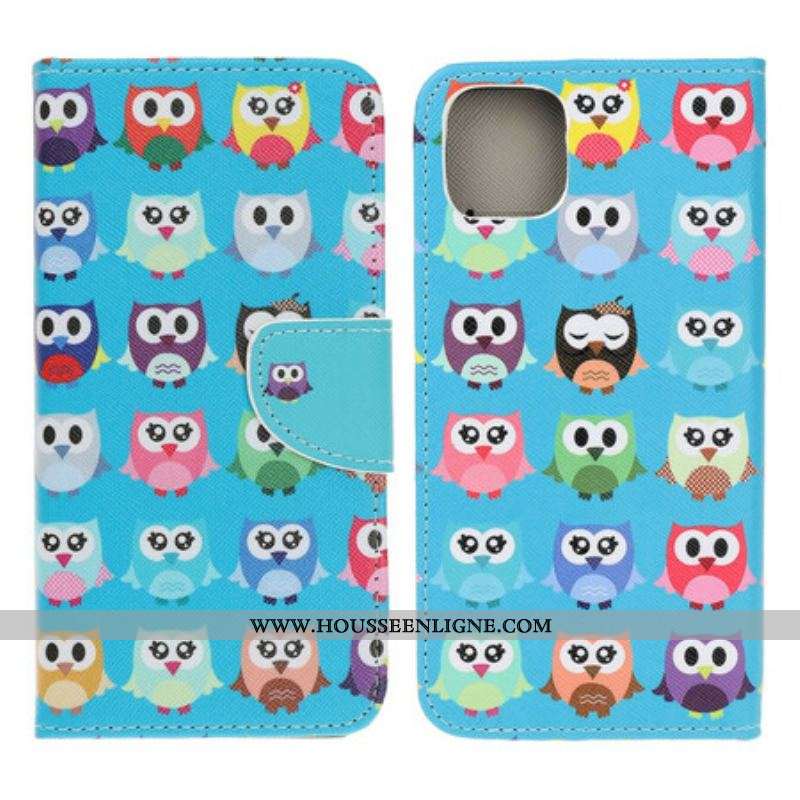 Housse iPhone 13 Mini Multiples Hiboux