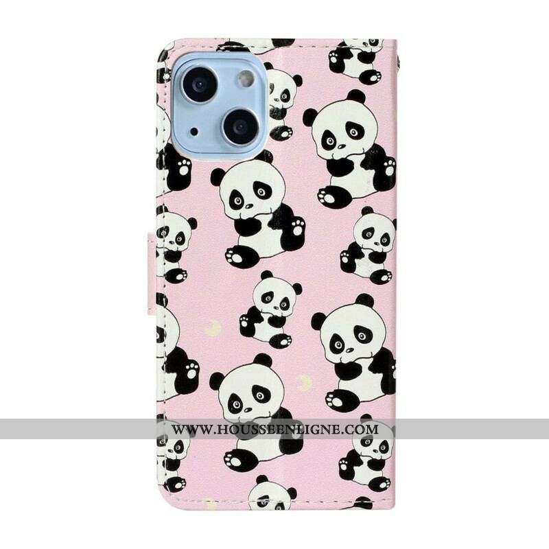 Housse iPhone 13 Mini Multiples Pandas