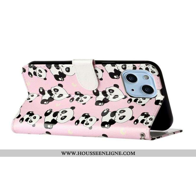 Housse iPhone 13 Mini Multiples Pandas