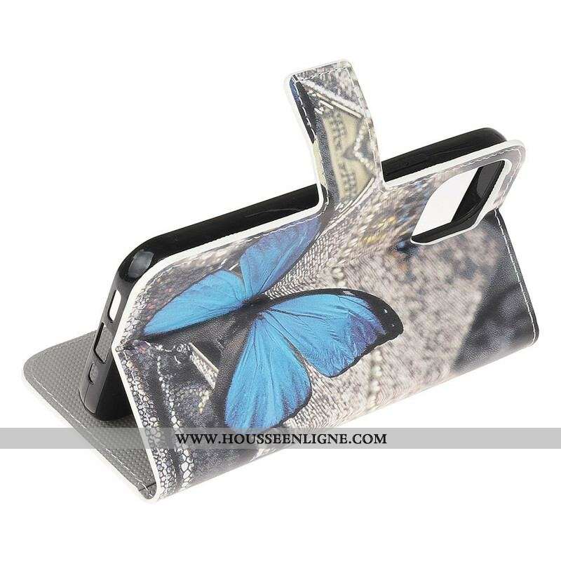 Housse iPhone 13 Mini Papillon Bleu