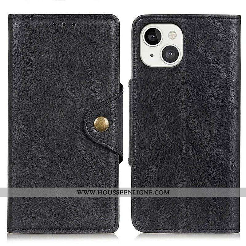 Housse iPhone 13 Mini Simili Cuir Bouton