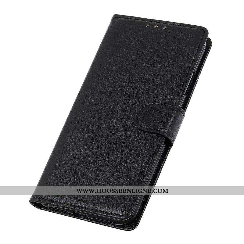 Housse iPhone 13 Mini Simili Cuir Litchi Traditionnel