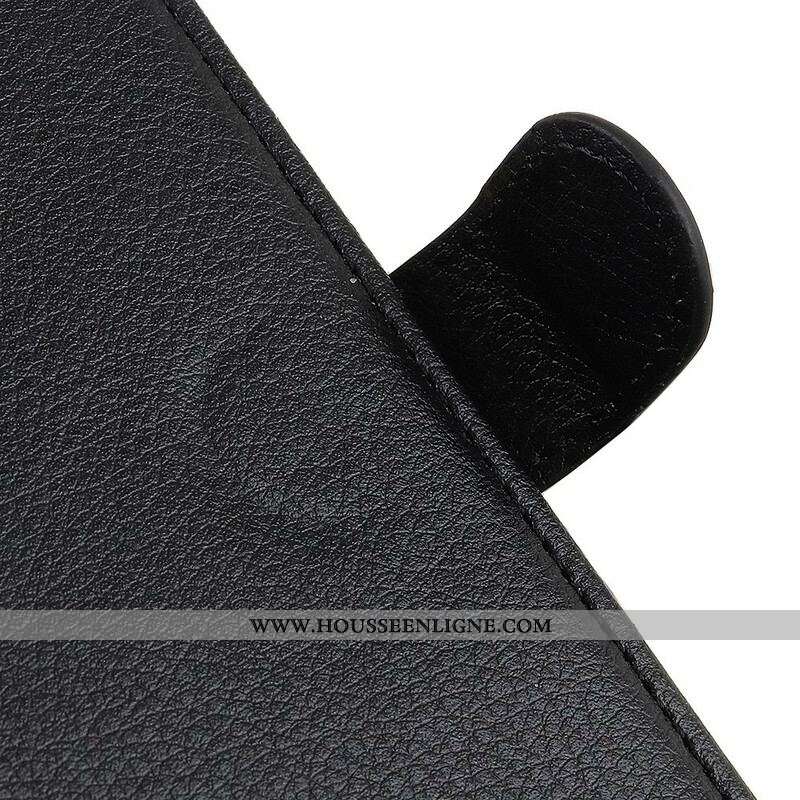 Housse iPhone 13 Mini Simili Cuir Litchi Traditionnel