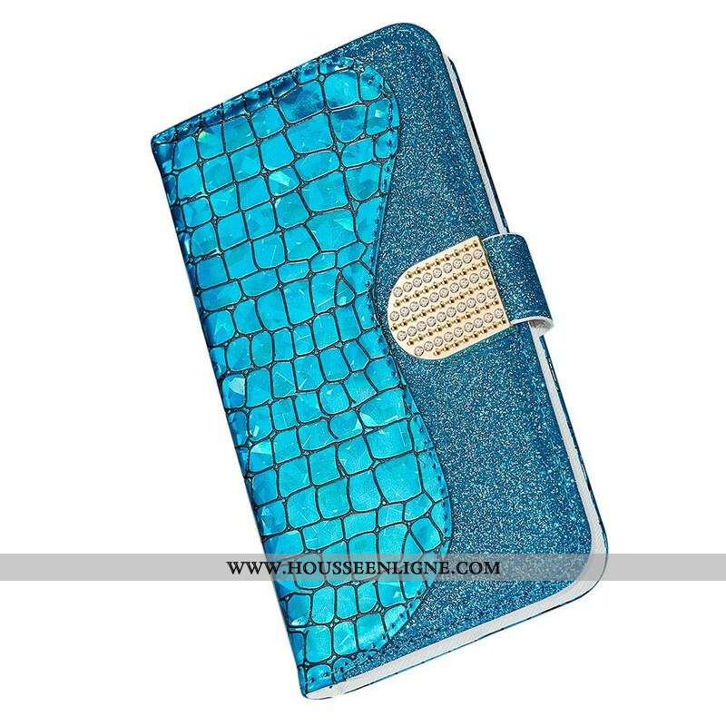 Housse iPhone 13 Pro Max Croco Diamants