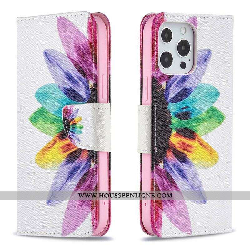 Housse iPhone 13 Pro Max Fleur Aquarelle