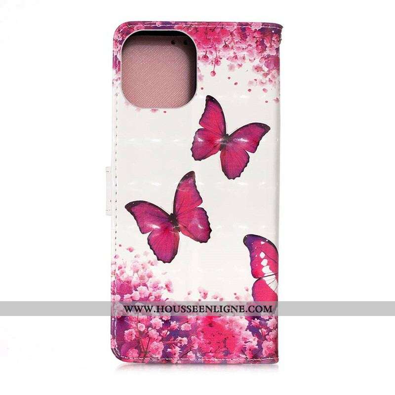 Housse iPhone 13 Pro Max Papillons Rouges