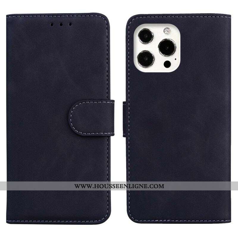 Housse iPhone 13 Pro Max Style Cuir Couture