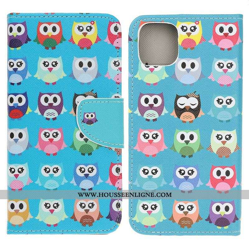 Housse iPhone 13 Pro Multiples Hiboux