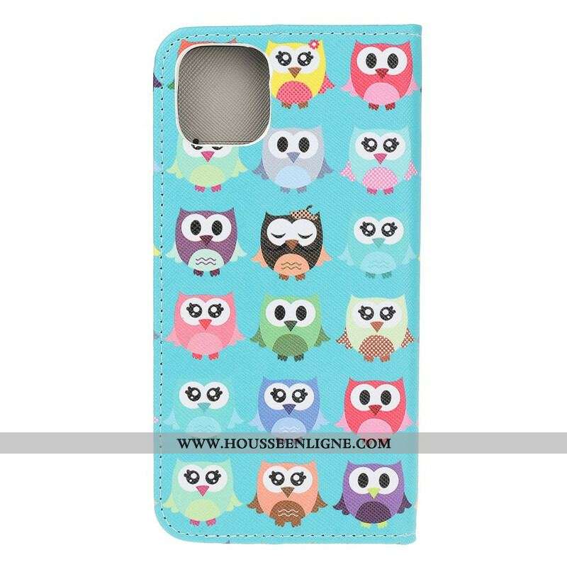 Housse iPhone 13 Pro Multiples Hiboux