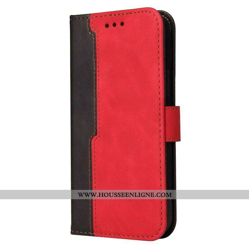 Housse iPhone 13 Pro Simili Cuir Bicolore