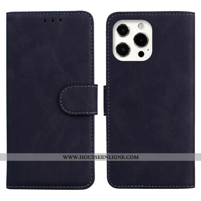 Housse iPhone 13 Pro Style Cuir Couture