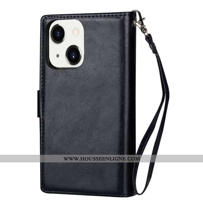 Housse iPhone 14 Coque Détachable 9 Porte-Cartes