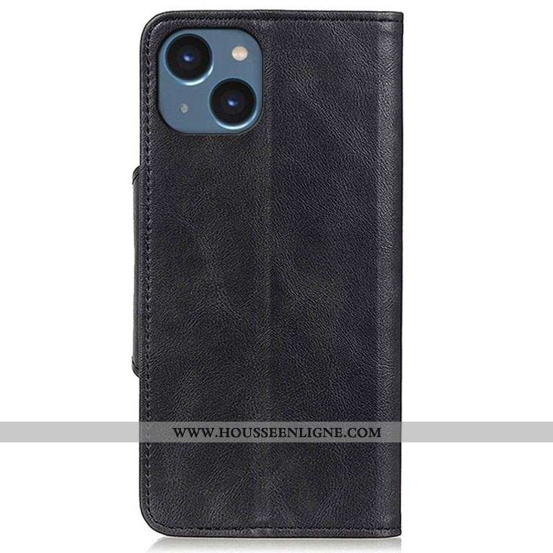 Housse iPhone 14 Fermoir Bouton Magnétique