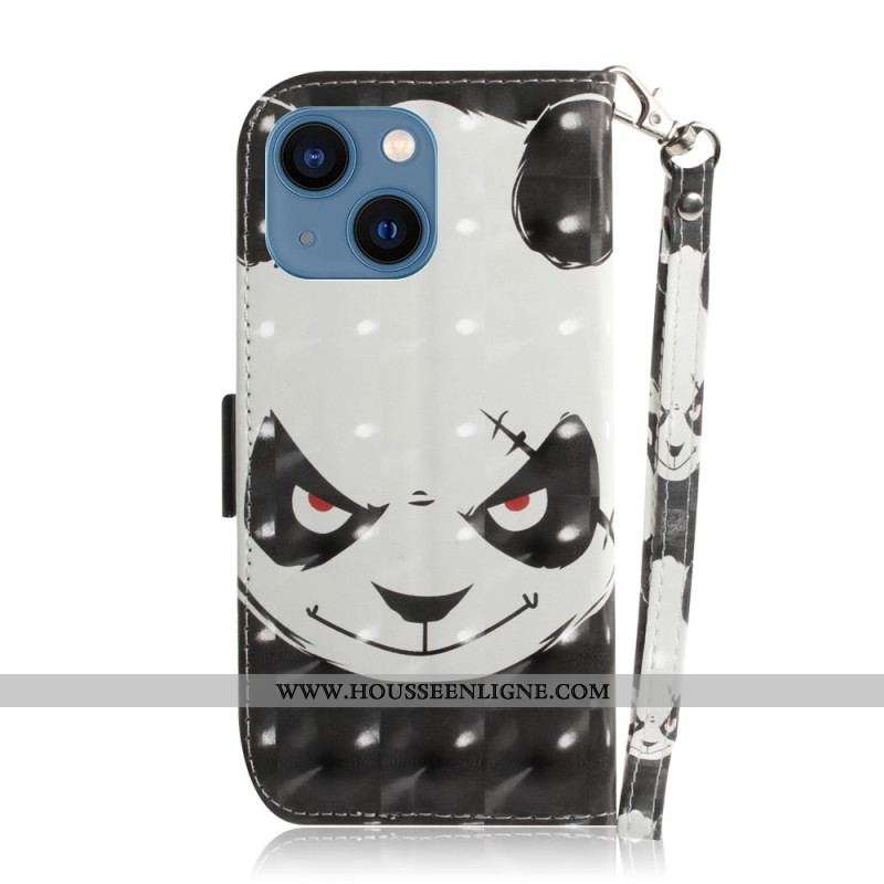 Housse iPhone 14 Plus Angry Panda à Lanière