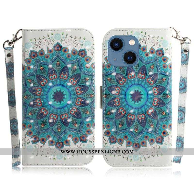 Housse iPhone 14 Plus Mandala à Lanière